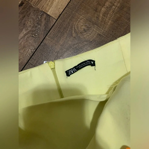 Zara cutout strapless spring yellow cocktail formal dress XL NWOT blogger fav!! - Picture 8 of 9